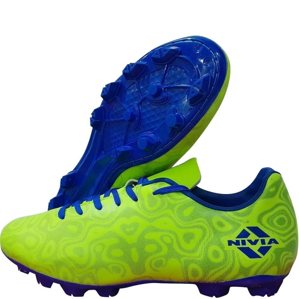 Nivia Carbonite 5.0 Football stud Shoes Sulphur Green