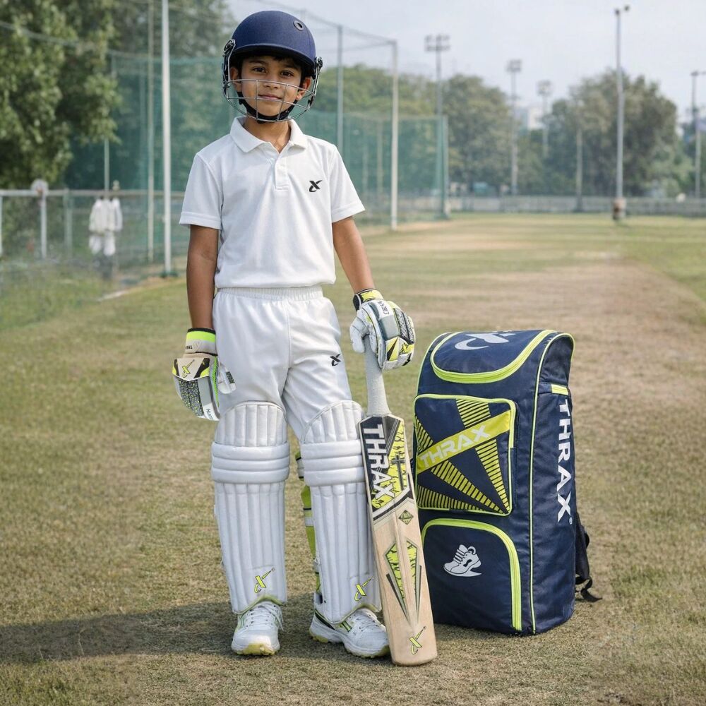 Thrax Cricket Kit Size 6 Junior With English Willow bat